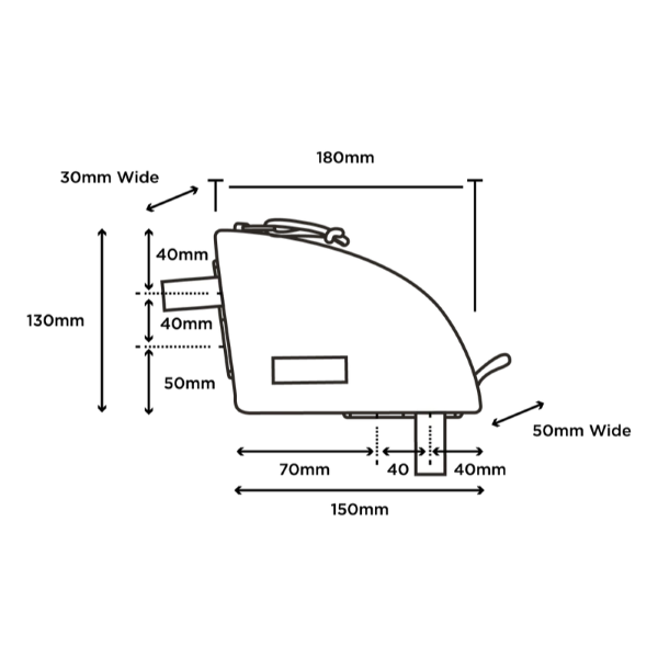 Restrap Rear Top Tube Bag 0.8L - Black