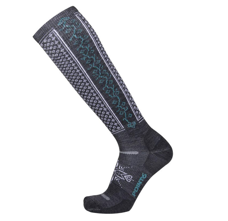 Point6 Merino Norwegian Ultra Light OTC Ski Socks Grey Small