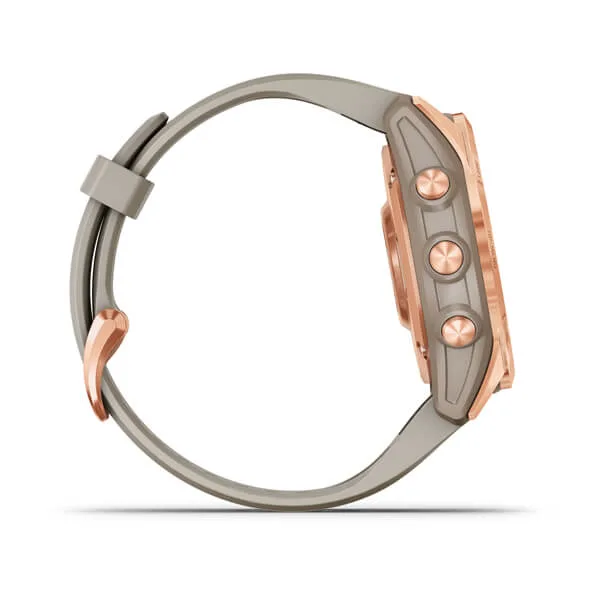 Garmin Fēnix® 7S – Solar Edition Rose Gold with Light Sand Band