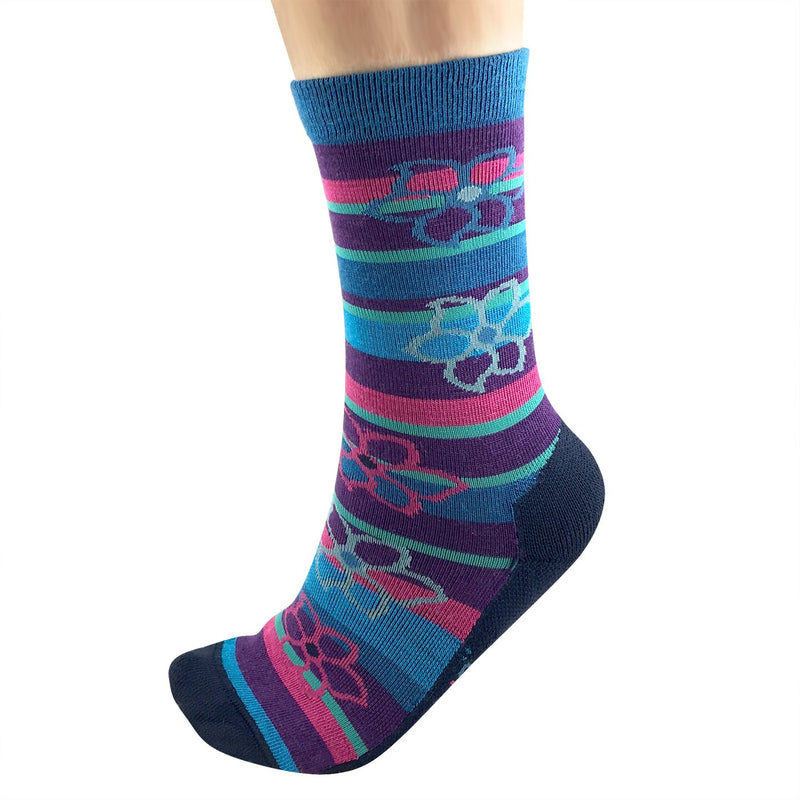 Point6 Merino Bolivian Stripe Extra Light 3/4 Crew Socks