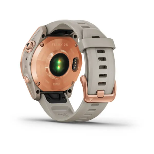 Garmin Fēnix® 7S – Solar Edition Rose Gold with Light Sand Band