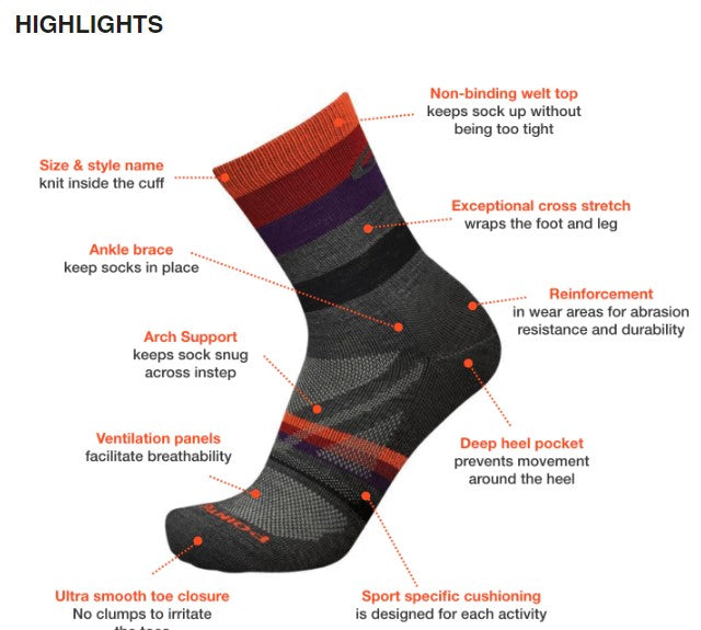 Point6 Merino Contender II Extra Light 3/4 Crew Socks