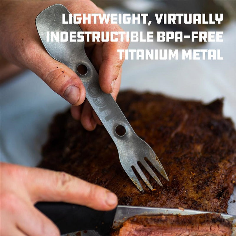 UCO Titanium Utility Spork with Lanyard